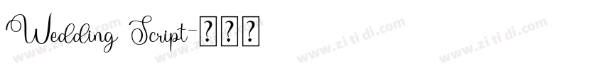 Wedding Script字体转换